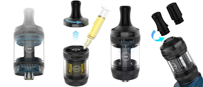 Spécificités du clearomiseur x tank T